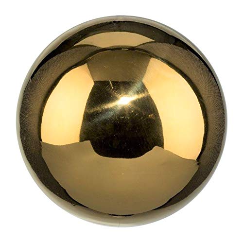 creativ home Goldene Edelstahl- Kugel glänzend ca 200 mm / 20 cm. Edelstahlkugel Farbe: Gold. 7218505-39 von creativ home
