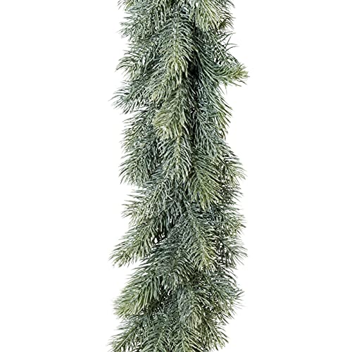 creativ home Künstliche BLAUTANNENGIRLANDE, GEEIST ca. 180 cm. Tannengirlande mit ca. 120 Spritzguss Tannen- Trieben. GEFROSTET, Grün von creativ home