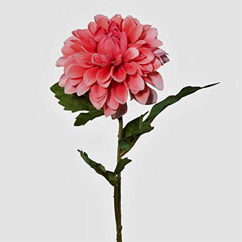 creativ home Kunstblume DAHLIE, 59 cm. Dahlientrieb mit Einer Blüte in ROSA. 2018814-10 von creativ home