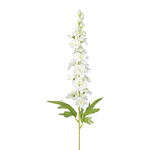 creativ home Kunstblume RITTERSPORN 75cm. Künstlicher Delphinium in Weiss von creativ home