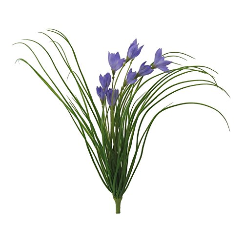 creativ home Kunstpflanze Gras - WILDKROKUSBUSCH mit 9 Krokus - Blüten. Ca 43 cm. In FLIEDER-85 von creativ home