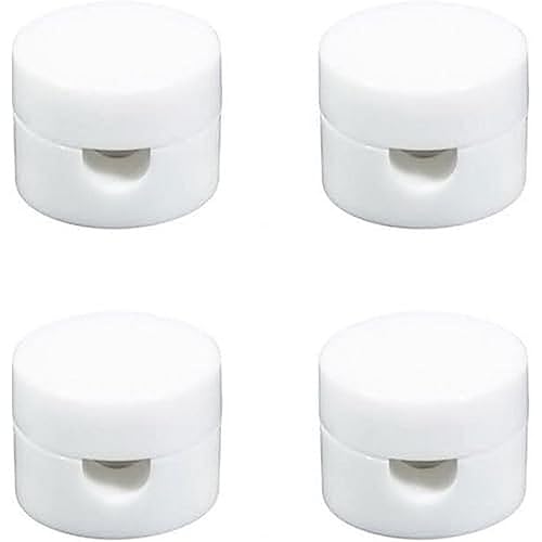 creative cables 4 Stück - Universelle Wandbefestigung für Textilkabel für Beleuchtung 2x0,75 und 3x0,75 - Weiß von creative cables