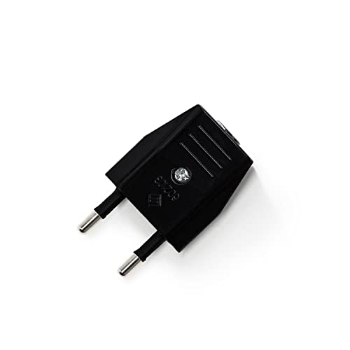 creative cables - Europa-Stecker Creative Plug 2-polig, 10A - Schwarz von creative cables