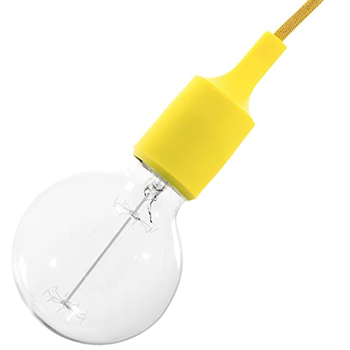 creative cables - E27-Lampenfassungs-Kit aus Silikon - Gelb von creative cables