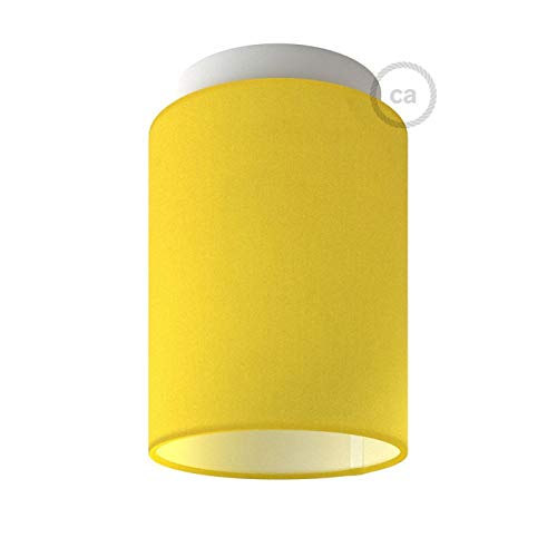 creative cables - Fermaluce Color mit zylindrischem Lampenschirm, Wand- und Deckenmontage - Ohne Glühbirne, Weiß - Öl Cinette von creative cables