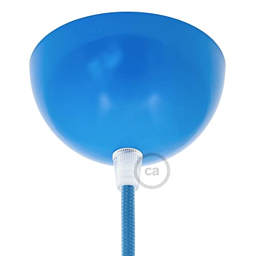 creative cables - Halbkugelförmiger, lackierter Lampenbaldachin Kit aus Metall - Hellblau von creative cables