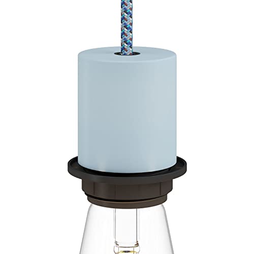 creative cables - Kit E27 Lampenfassung aus Metall mit Halbgewinde und verdeckter Zugentlastung - Zartes blau creative cables - Kit E27 Lampenfassung aus Metall mit Halbgewinde und verdeckter Zugentlastung - Zartes blau von creative cables