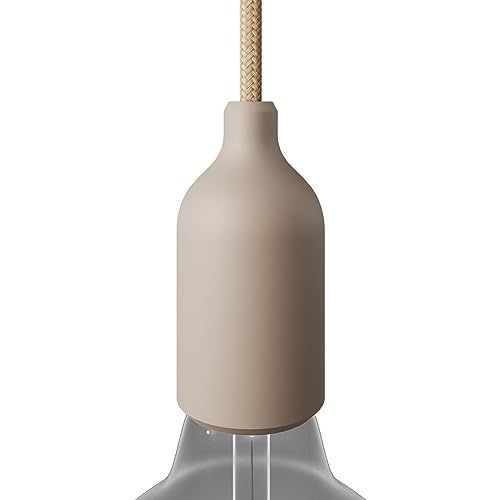 creative cables - Kit E27 Lampenfassung aus Silikon mit verdeckter Zugentlastung - Desert Brown von creative cables