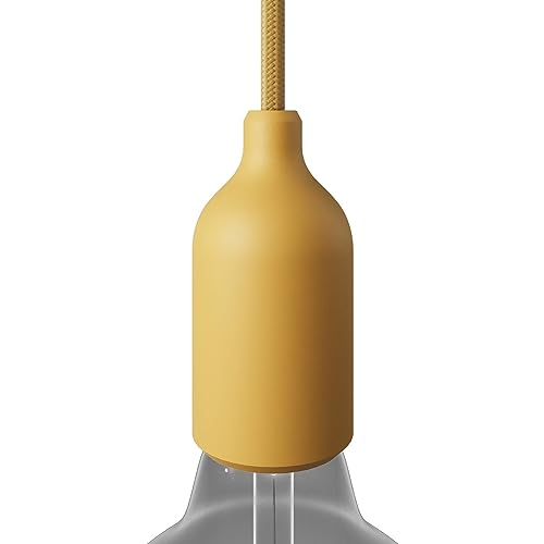 creative cables - Kit E27 Lampenfassung aus Silikon mit verdeckter Zugentlastung - Senf von creative cables