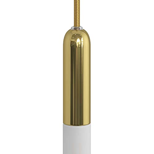 creative cables P-Light, E14 Lampenfasung aus Metall mit gedeckten Zugentlastung - Messing von creative cables