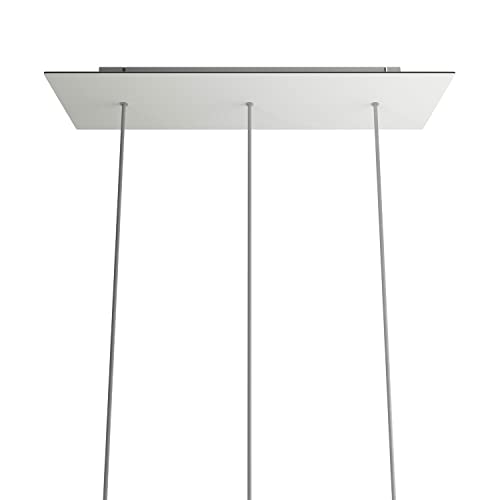 creative cables Rechteckiges XXL 3-Loch und 6 Seitenlöchern Lampenbaldachin, Rose-One-Abdeckung, Abmessungen 675 x 225 mm - Matt White Dibond, Weiß creative cables Rechteckiges XXL 3-Loch und 6 Seitenlöchern Lampenbaldachin, Rose-One-Abdeckung, Abmessungen 675 x 225 mm - Matt White Dibond, Weiß von creative cables