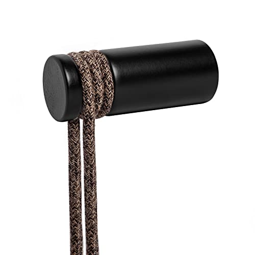 creative cables - Rolé, Wand- und Deckenpin aus Holz, zur Wand- oder Deckenanbringung von Pendelleuchten - Schwarz von creative cables