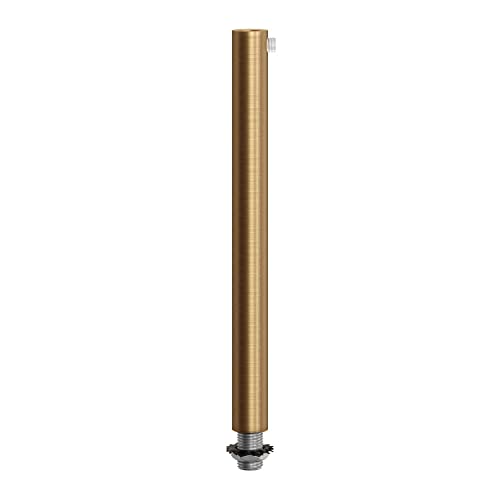 creative cables - Runde Zugentlastung aus Metall, 15 cm lang, komplett mit Gewinderohr, Mutter und Unterlegscheibe - Bronze satiniert von creative cables