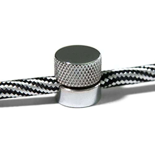 creative cables - Sarè - Wand- und Deckenpin, Kabelführung aus Metall für Textilkabel - Chrom von creative cables