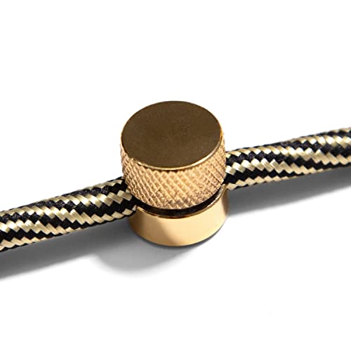creative cables - Sarè - Wand- und Deckenpin, Kabelführung aus Metall für Textilkabel - Messing von creative cables
