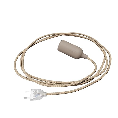 creative cables - Snake Leuchte aus Silikon mit Schalter und Stecker - Ohne Glühbirne, Desert Brown von creative cables