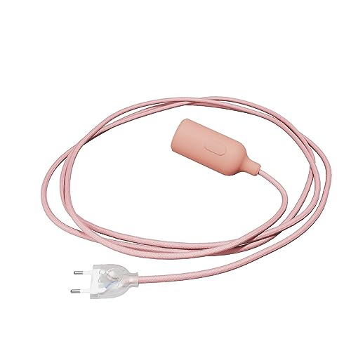 creative cables - Snake Leuchte aus Silikon mit Schalter und Stecker - Ohne Glühbirne, Lachs von creative cables