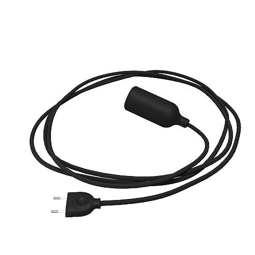 creative cables - Snake Leuchte aus Silikon mit Schalter und Stecker - Ohne Glühbirne, Schwarz von creative cables