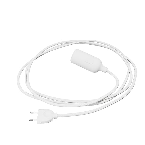 creative cables - Snake Leuchte aus Silikon mit Schalter und Stecker - Ohne Glühbirne, Weiß von creative cables