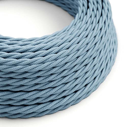 creative cables Textilkabel geflochten, Ocean Baumwolle, TC53-5 Meter, 2x0.75 von creative cables