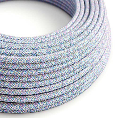 creative cables - Textilkabel rund, Lollipop Baumwolle, RX09-1 Meter, 2x0.75 von creative cables
