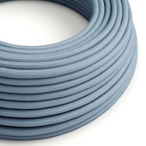 creative cables - Textilkabel rund, Ocean Baumwolle, RC53-1 Meter, 2x0.75 von creative cables