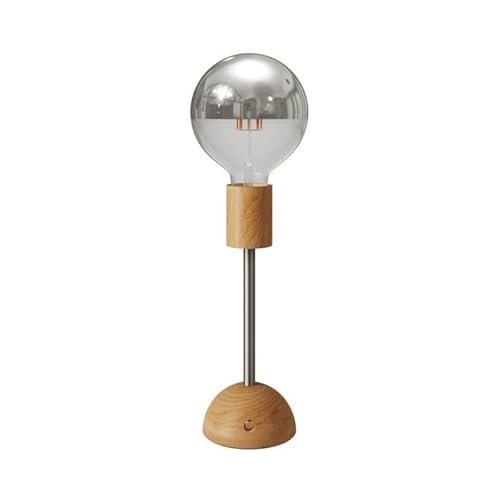 creative cables - Tragbare, wiederaufladbare Leuchte Cabless02 mit Globe Glühbirne mit silberfarbener Kopfspiegelung - Mit Glühbirne, Neutral creative cables - Tragbare, wiederaufladbare Leuchte Cabless02 mit Globe Glühbirne mit silberfarbener Kopfspiegelung - Mit Glühbirne, Neutral von creative cables