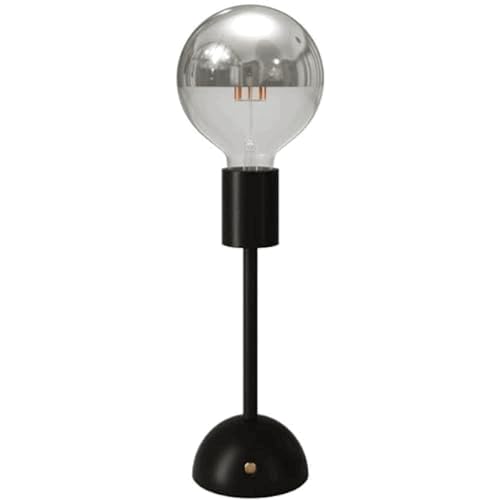 creative cables - Tragbare, wiederaufladbare Leuchte Cabless02 mit Globe Glühbirne mit silberfarbener Kopfspiegelung - Mit Glühbirne, Schwarz creative cables - Tragbare, wiederaufladbare Leuchte Cabless02 mit Globe Glühbirne mit silberfarbener Kopfspiegelung - Mit Glühbirne, Schwarz von creative cables