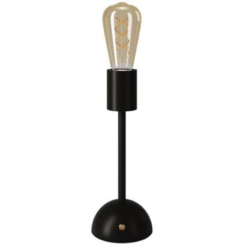creative cables - Tragbare, wiederaufladbare Leuchte Cabless02 mit goldfarbener Edison Glühbirne - Mit Glühbirne, Schwarz von creative cables