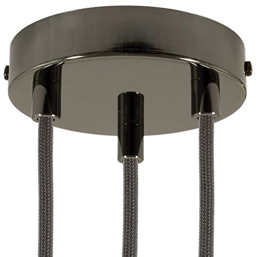 creative cables - Zylindrischer 3-Loch-Lampenbaldachin Kit aus Metall - Zylindrisch, Schwarz Perle creative cables - Zylindrischer 3-Loch-Lampenbaldachin Kit aus Metall - Zylindrisch, Schwarz Perle von creative cables