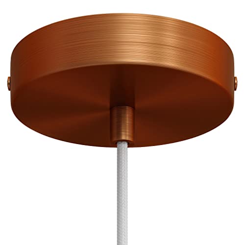 creative cables - Zylindrischer Lampenbaldachin Kit aus Metall - Zylindrisch, Kupfer satiniert von creative cables