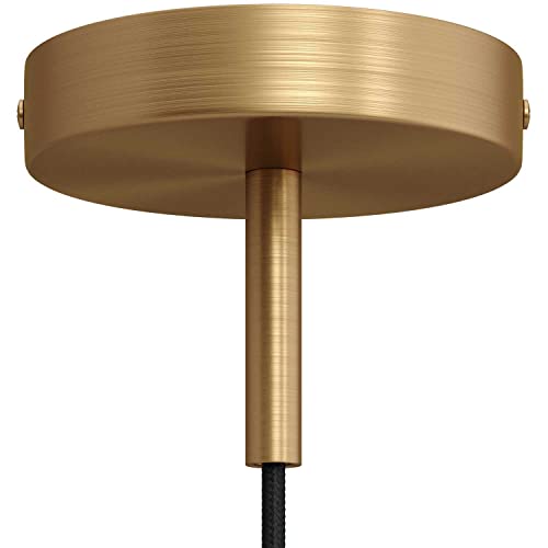 creative cables - Zylindrischer Lampenbaldachin Kit aus Metall mit 7 cm Kabelklemme - Bronze satiniert von creative cables
