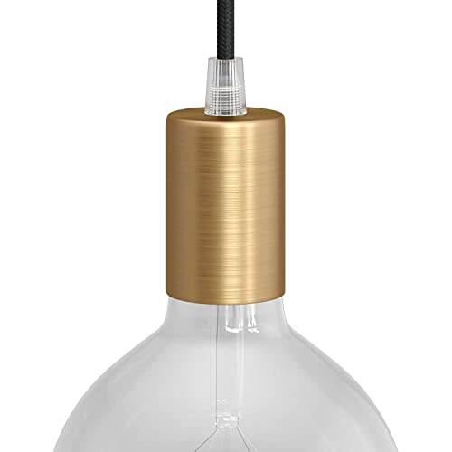 creative cables - Zylindrisches E27-Lampenfassungs-Kit aus Metall - Konisch, Bronze satiniert von creative cables