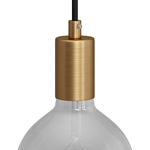 creative cables - Zylindrisches E27-Lampenfassungs-Kit aus Metall - Zylindrisch, Bronze satiniert von creative cables