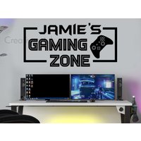 Gaming Zone Personalisierte Wandtattoo Gamer Home Dekor Controller Room Sticker Art Xbgzb von creativewallartsuk