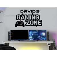 Personalisierte Gaming Zone Wandsticker, Wall Art Aufkleber Wandbilder Gzxb1 von creativewallartsuk