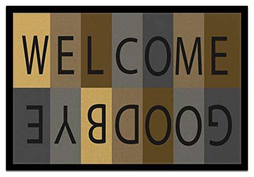 Bedruckte Fußmatte - WELCOME GOODBYE - in 2 Größen, Größe der Fußmatte:50 x 75 cm von creativgravur