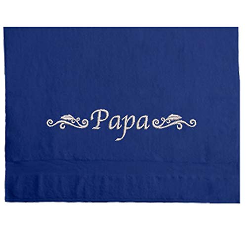 Duschtuch Handtuch 70 x 140 cm bestickt mit Mama oder Papa, Handtuchfarbe:Papa von creativgravur