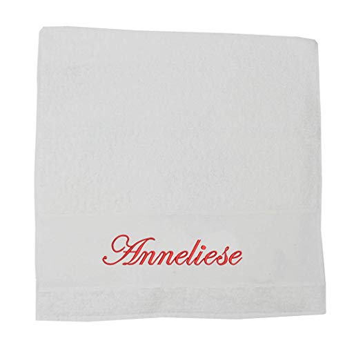 Premium Handtuch | Duschtuch | Saunatuch Porto aus Frottee, 500 g/m2 mit Namensbestickung | Bestickt mit Namen oder Wunschtext, Handtuchgröße:70 x 140 cm Duschtuch, Handtuch Porto:Weiß von creativgravur