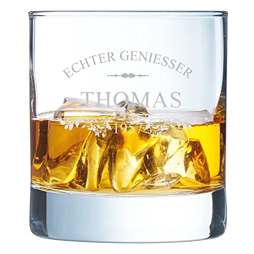 Whiskyglas mit Gravur - Personalisiert mit Namen und Jahreszahl - verschiedene Motive zur Auswahl, Motiv für Whiskyglas:Motiv 300-05 von creativgravur