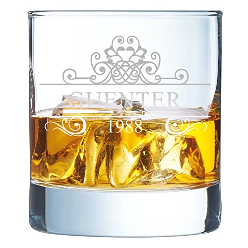 Whiskyglas mit Gravur - Personalisiert mit Namen und Jahreszahl - verschiedene Motive zur Auswahl, Motiv für Whiskyglas:Motiv 300-06 von creativgravur