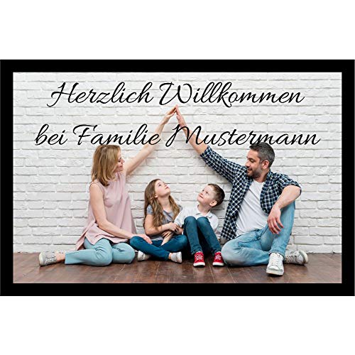 creativgravur® Fußmatte zum selbst Gestalten mit eigenem Foto Bedrucken Schmutzfang-Matte Fußabtreter, Größe der Fußmatte:50 x 75 cm von creativgravur