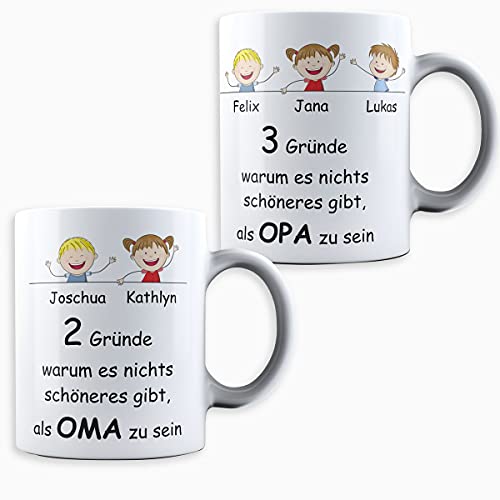 creativgravur® Geschenk für Oma und Opa die schönsten Oma & Opa Tassen im Set - Geschenk perfekte für Großvater und Großmutter, Oma Opa Tasse:Oma & Opa Tasse im Set von creativgravur