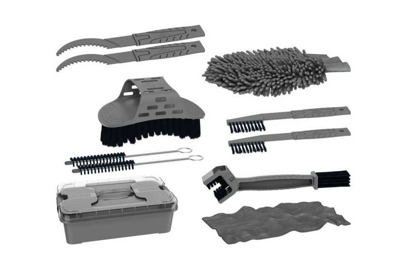 crivit Reinigungs-Set Fahrrad Reinigungsset +Box Für alle gängigen Fahrradtypen geeignet, (Reinigungs-Set, 10-St., 10-teiliges Komplett-Set), Für alle gängigen Fahrradtypen geeignet von crivit