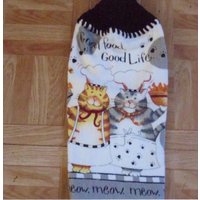 Gehäkeltes Hangetuch - Katzen Gehäkeltes Hangetuch - Katzen von crochetbyBP