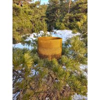 Häkelkorb. Häkeltasche. Korb. Handgemachter Dreifarbiger Runde Tasche. Runder Korb Häkelkorb. Häkeltasche. Korb. Handgemachter Dreifarbiger Runde Tasche. Runder Korb von crochetbyagne