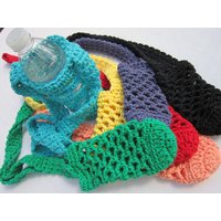 Gehäkelter Baumwoll-Wasserflaschenhalter 12-20 Oz Getränkewärmer von crochetedbycharlene
