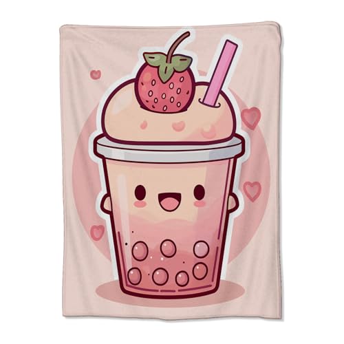 Bubble Tea Decke für Mädchen und Jungen, Flanelldecken, Geschenke, Überwurfdecke für Sofa, Couch, Bett, Wohnzimmer, weich, warm, gemütlich, Dekoration, 152,4 x 127 cm Bubble Tea Decke für Mädchen und Jungen, Flanelldecken, Geschenke, Überwurfdecke für Sofa, Couch, Bett, Wohnzimmer, weich, warm, gemütlich, Dekoration, 152,4 x 127 cm von cromcu