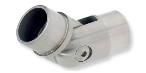 CROSO Gelenkstück für Rohr Durchmesser 42,4 x 2 mm, 90-180 Grad, Edelstahl geschliffen V2A, 1 Stück,10500 von CROSO