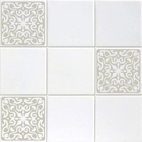 Set Aus Sechs 4 1/4 "Vinyl-Fliesenaufklebern - Verzierter Barockstil-Akzent-Küchenaufkleber Aufkantung Badezimmeraufkleber Set Aus Sechs 4 1/4 "Vinyl-Fliesenaufklebern - Verzierter Barockstil-Akzent-Küchenaufkleber Aufkantung Badezimmeraufkleber von crowbabys